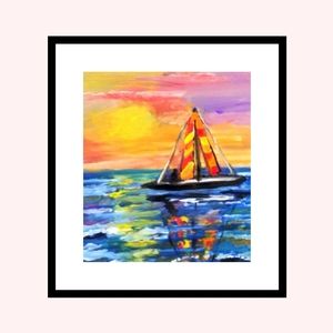 - Sailing Into The Sunset.     Acrylic on Ca…